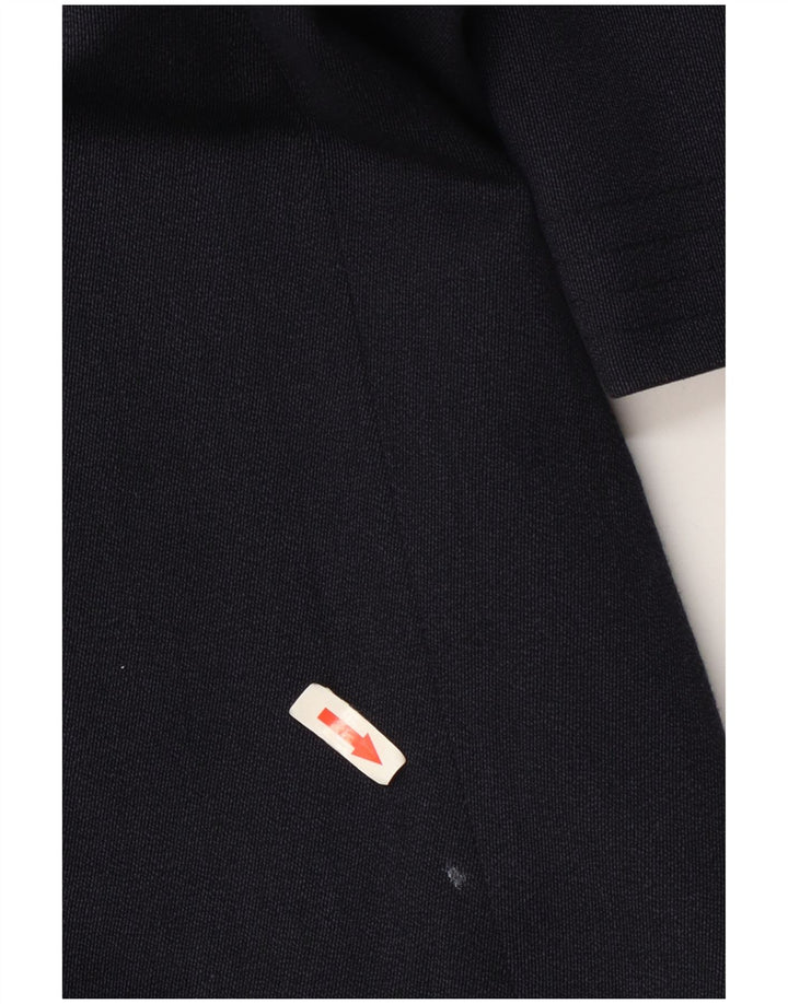 Vintage Mens Overcoat UK 42 XL Navy Blue Wool