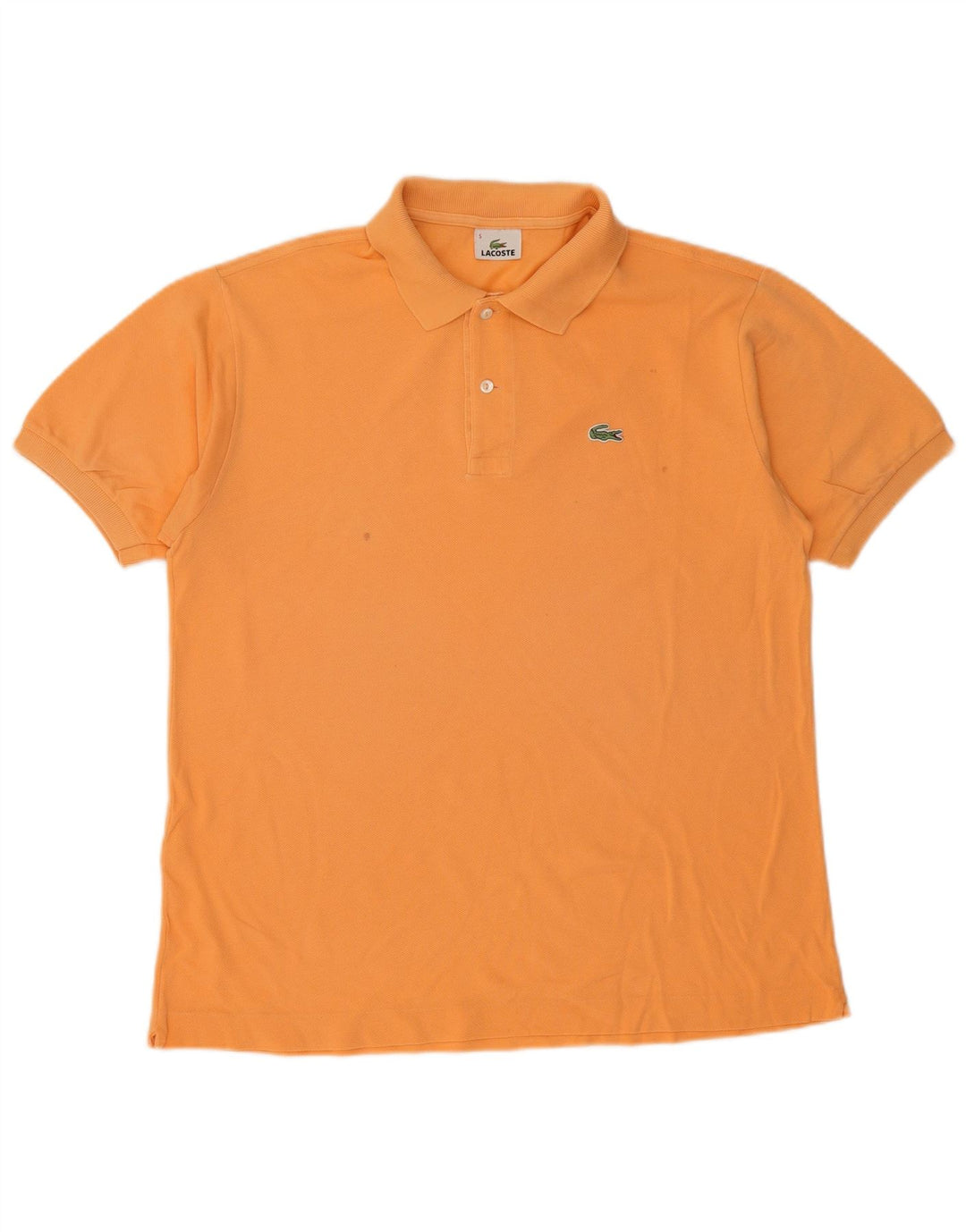 LACOSTE Mens Polo Shirt Size 5 Large Orange Cotton