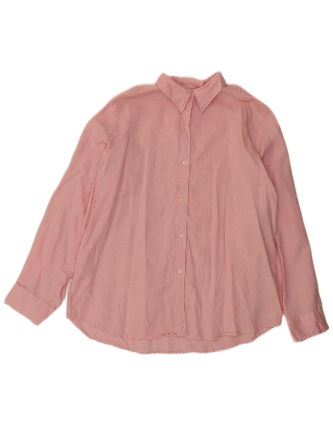 CHAPS Womens Classic Loose Fit Shirt UK 18 XL Pink Linen