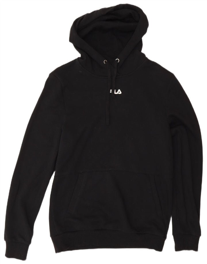 Fila Mens Hoodie Jumper IT 50 Medium Black Cotton