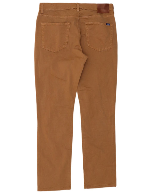Gant Mens Slim Cargo Trousers W34 L32 Brown Cotton