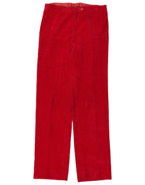 Vintage Womens Straight Corduroy Trousers W30 L34 Pink