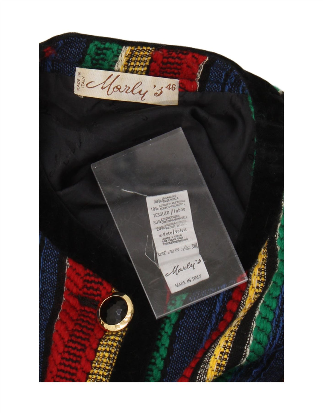 MORLY'S Womens 4 Button Blazer Jacket IT 46 Large Multicoloured Striped