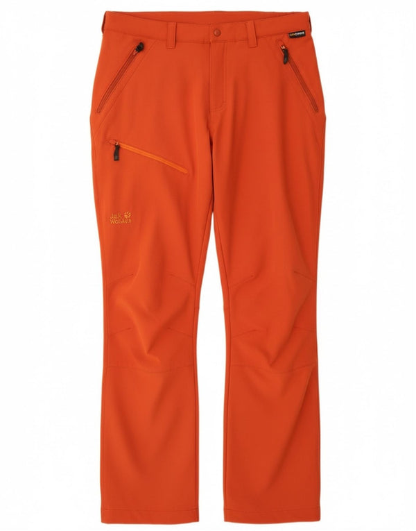 Jack Wolfskin Mens Straight Windbreaker Trousers UK 40 Large W34 L32 Orange