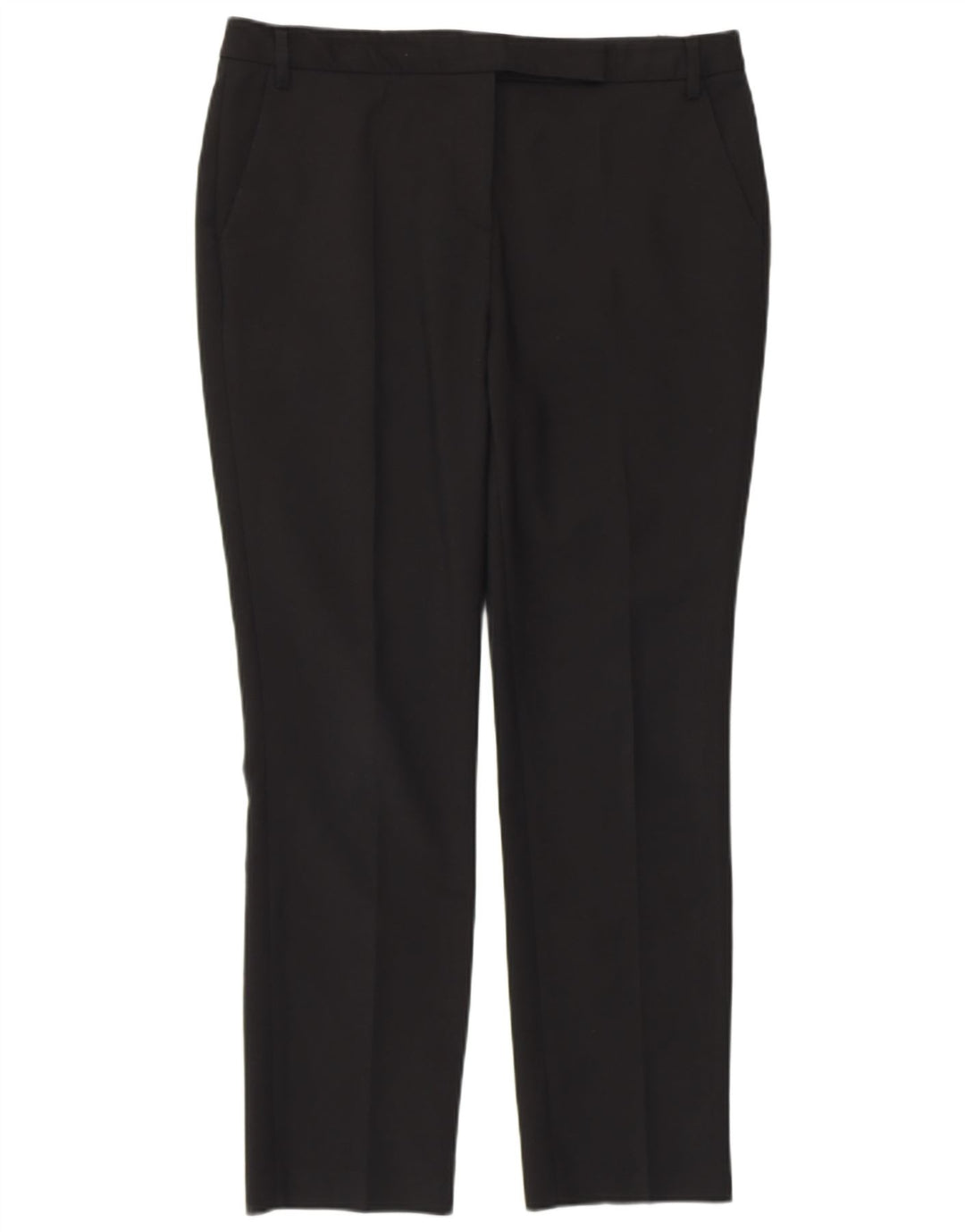 REISS Womens Slim Suit Trousers UK 14 Large W33 L27 Black Cotton