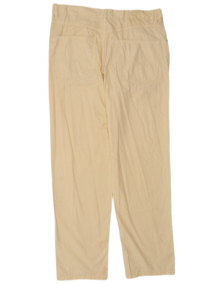 HUGO BOSS Mens Arkansas Straight Casual Trousers W36 L34 Off White Cotton