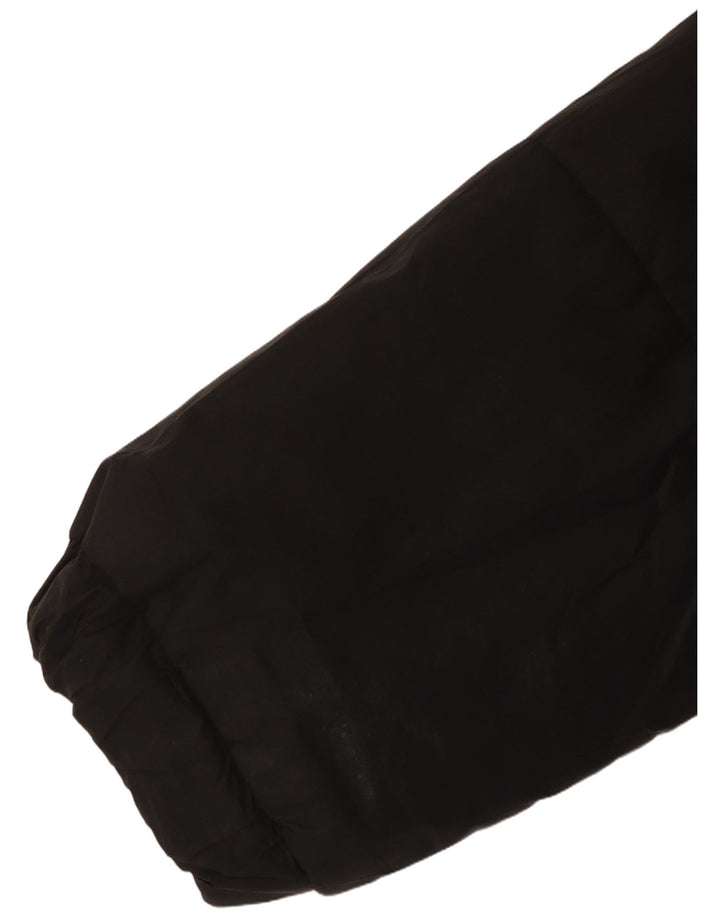 Ellesse Womens Oversized Crop Hooded Padded Jacket UK 6 XS Black Polyester