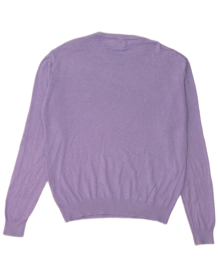Penguin Mens Crew Neck Jumper Sweater Large Purple