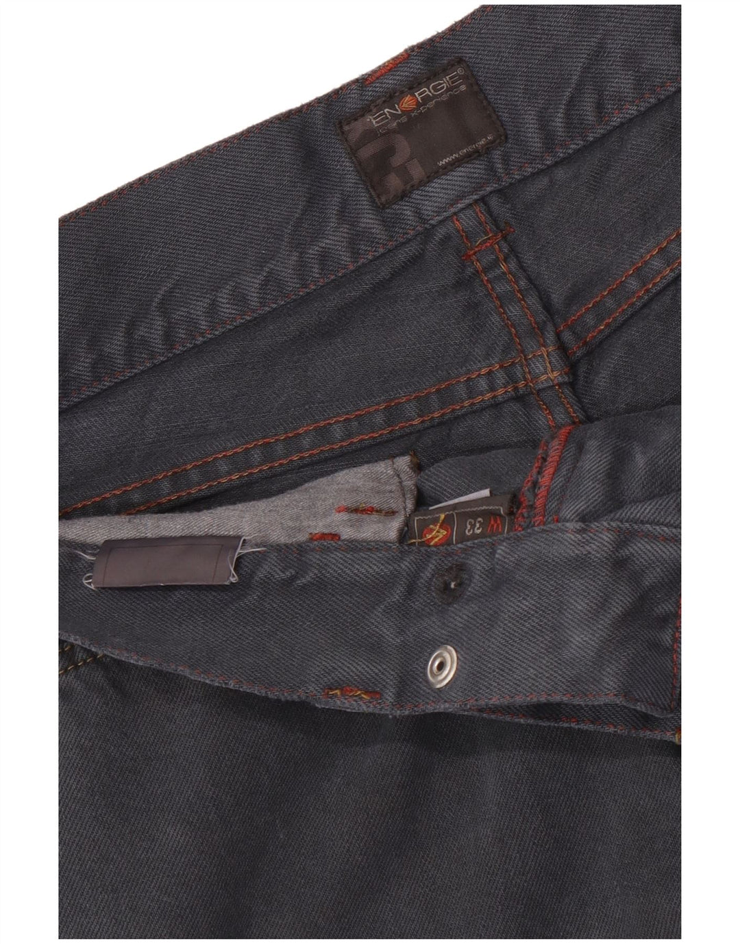 Energie Womens Flared Jeans  W33 L35 Navy Blue Cotton