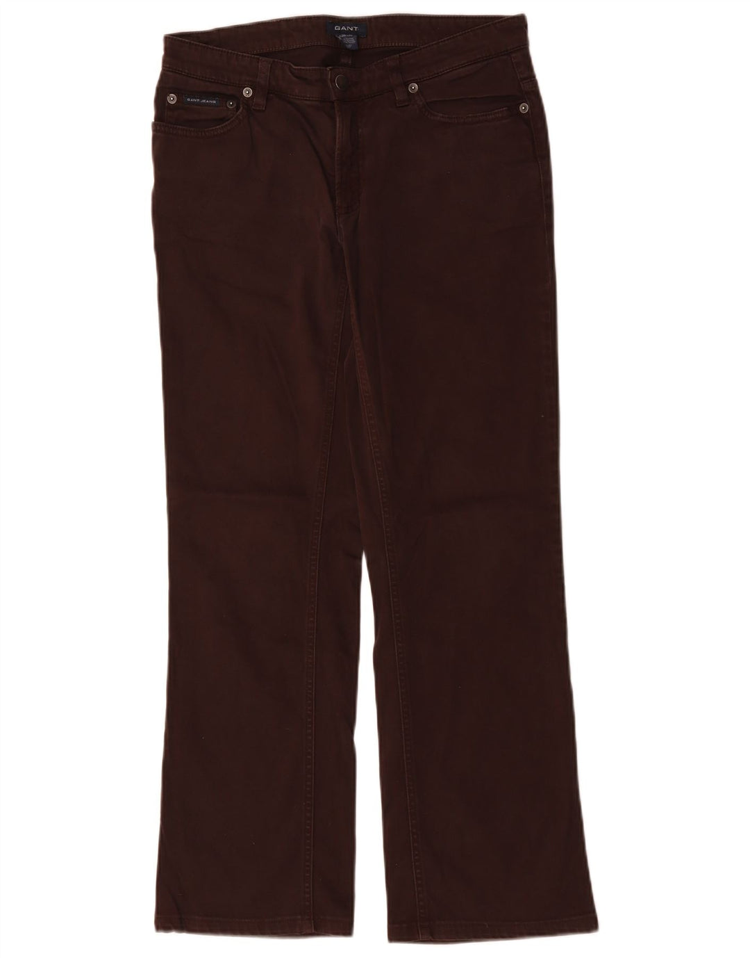 GANT Womens Bootcut Casual Trousers W28 L29 Brown Cotton