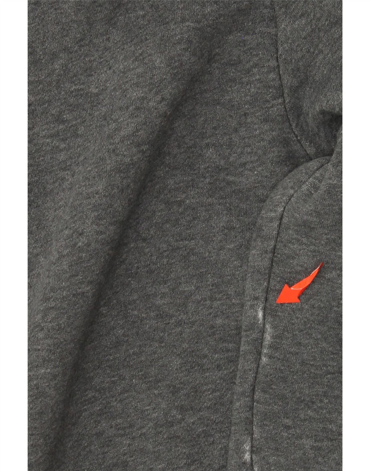 ADIDAS Mens Hoodie Jumper Large Grey Cotton