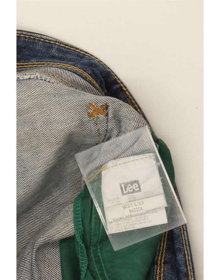 LEE Womens Maddox Straight Jeans W31 L33 Blue Cotton