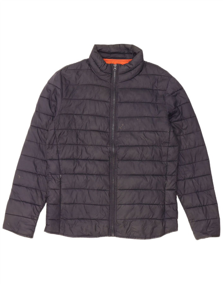 FAT FACE Mens Padded Jacket UK 38 Medium Navy Blue Nylon