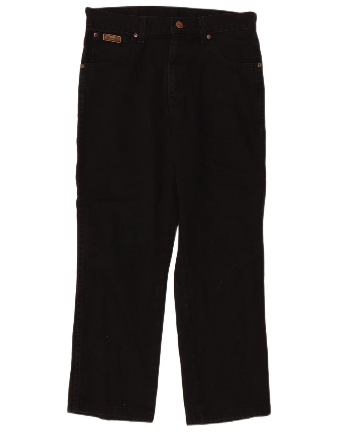 WRANGLER Mens Texas Straight Jeans W30 L26 Black Cotton