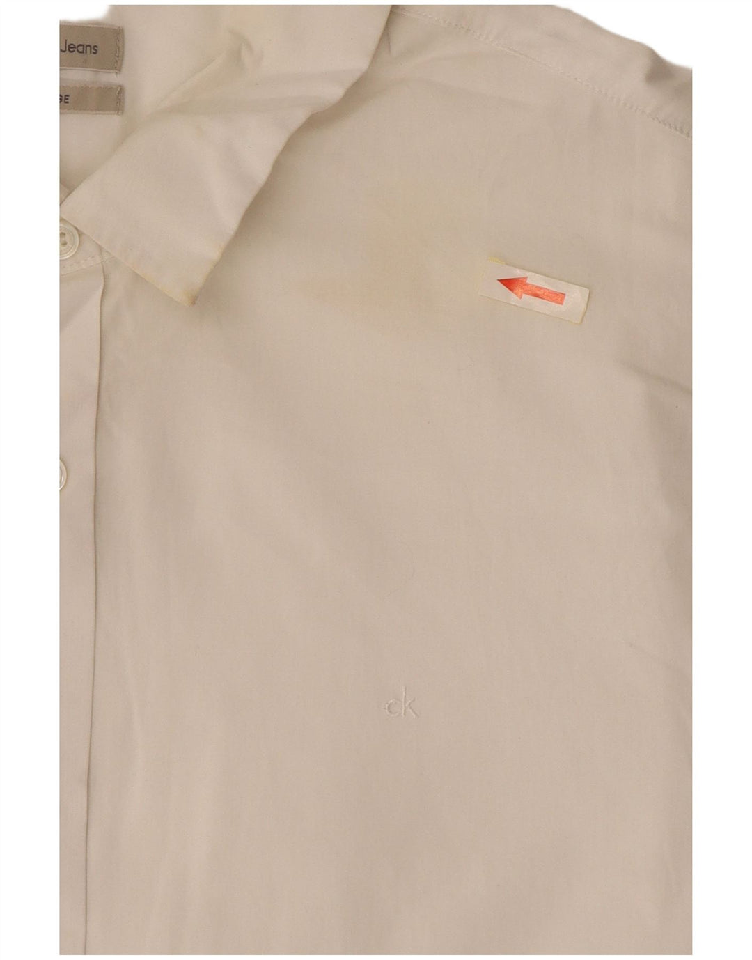 Calvin Klein Jeans Mens Shirt XL White Cotton