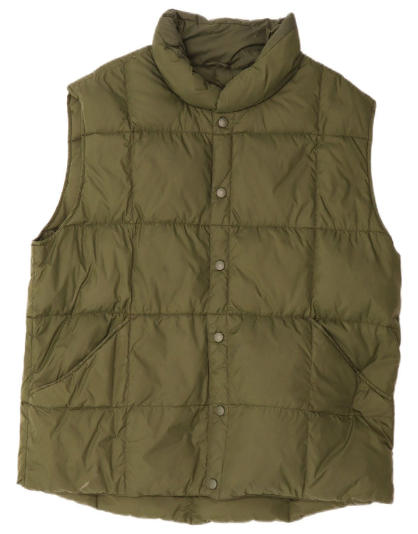 LANDS END Mens Padded Gilet UK 40 Large Green