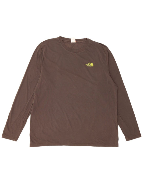 The North Face Mens Graphic Top Long Sleeve XL Grey Cotton