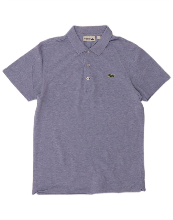 LACOSTE Mens Polo Shirt Size 3 Small Blue Cotton