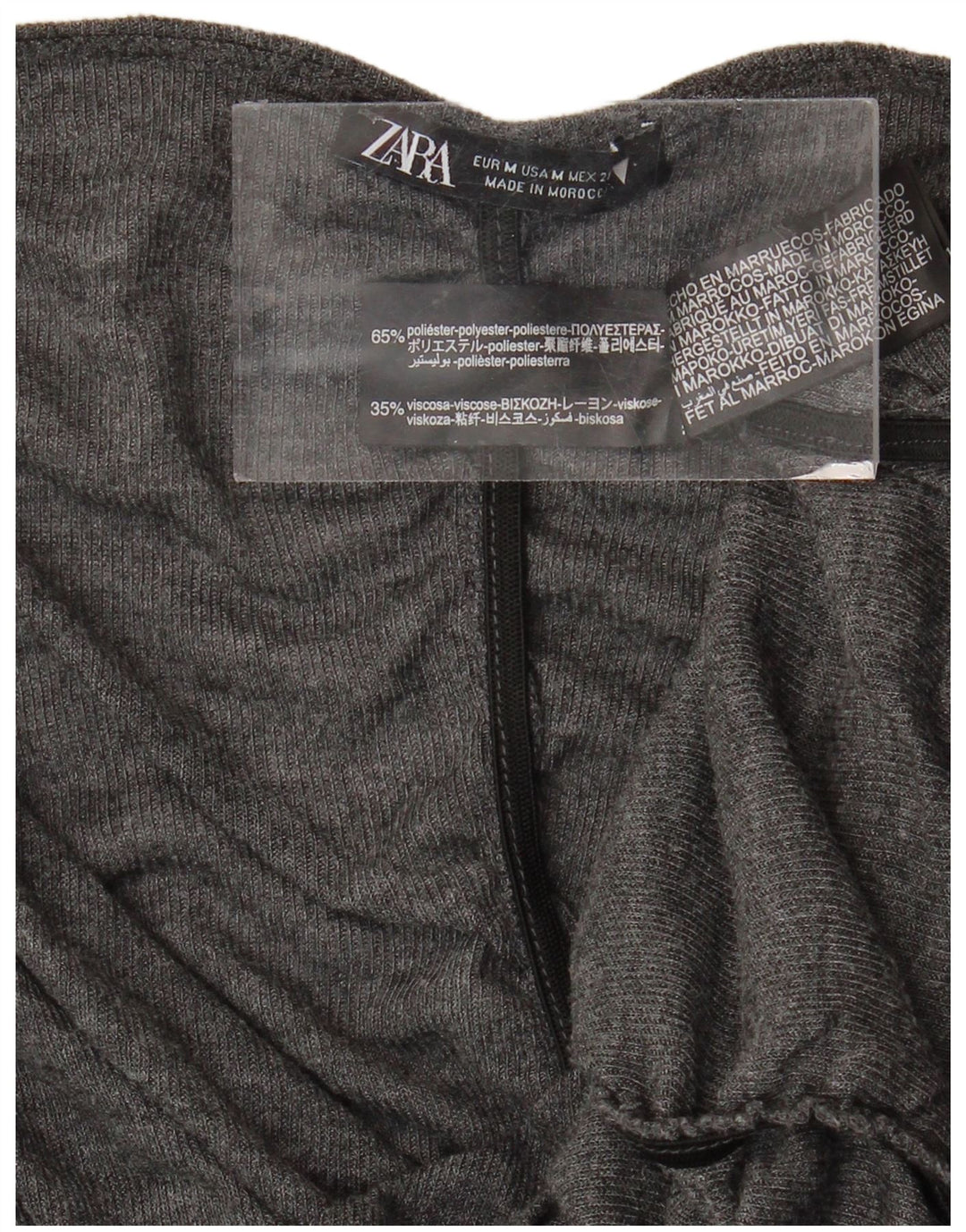 ZARA Womens Blouse Top UK 12 Medium Grey Polyester