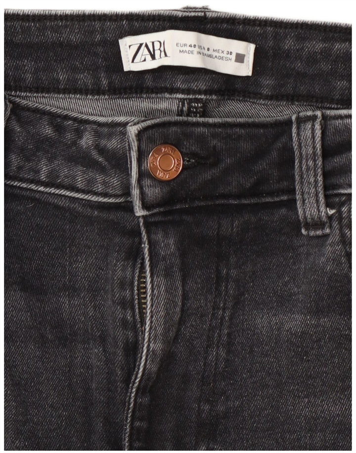 Zara Womens Cropped Jeans EU 40 Medium W30 L26 Grey