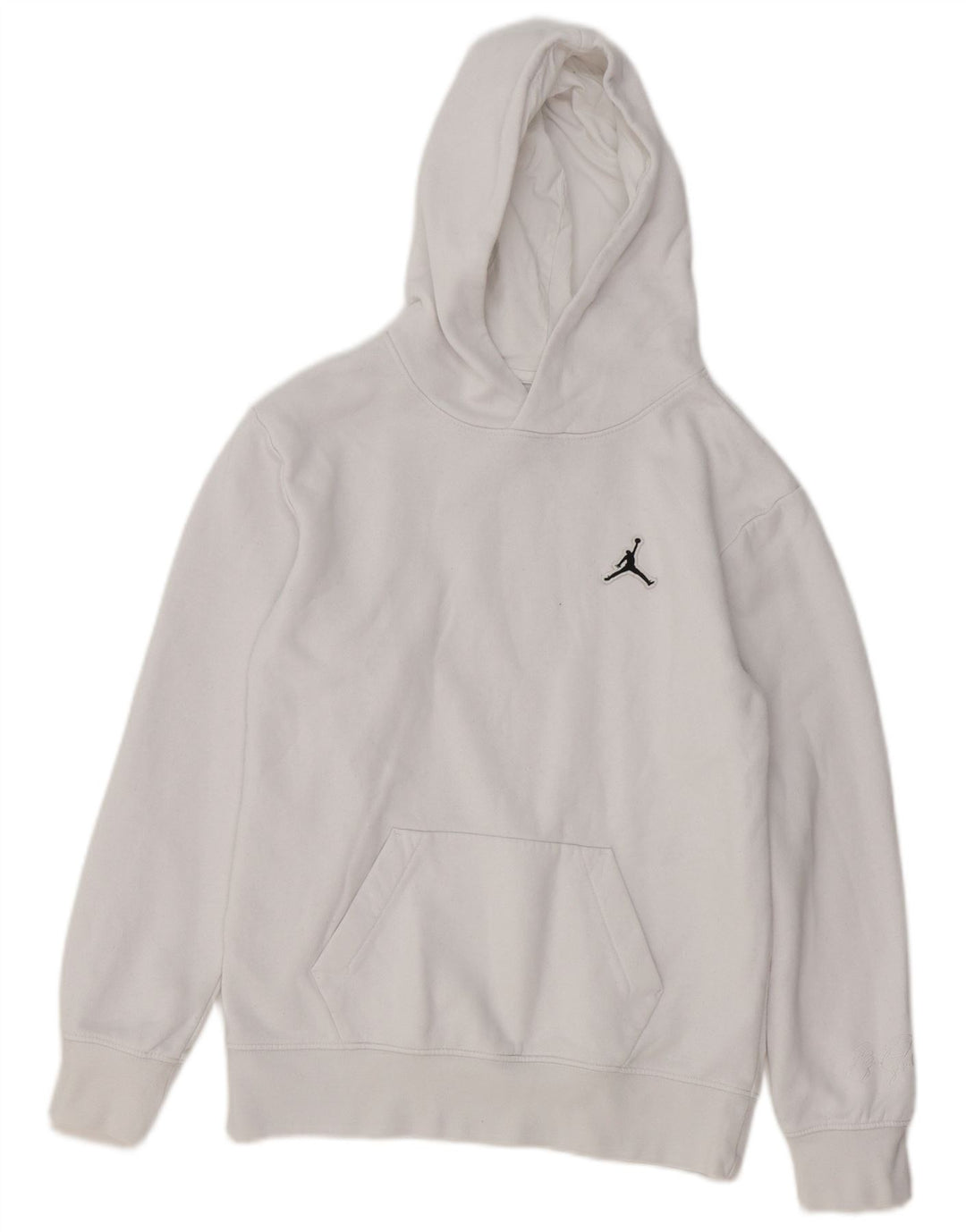JORDAN Boys Hoodie Jumper 12-13 Years Large White Cotton