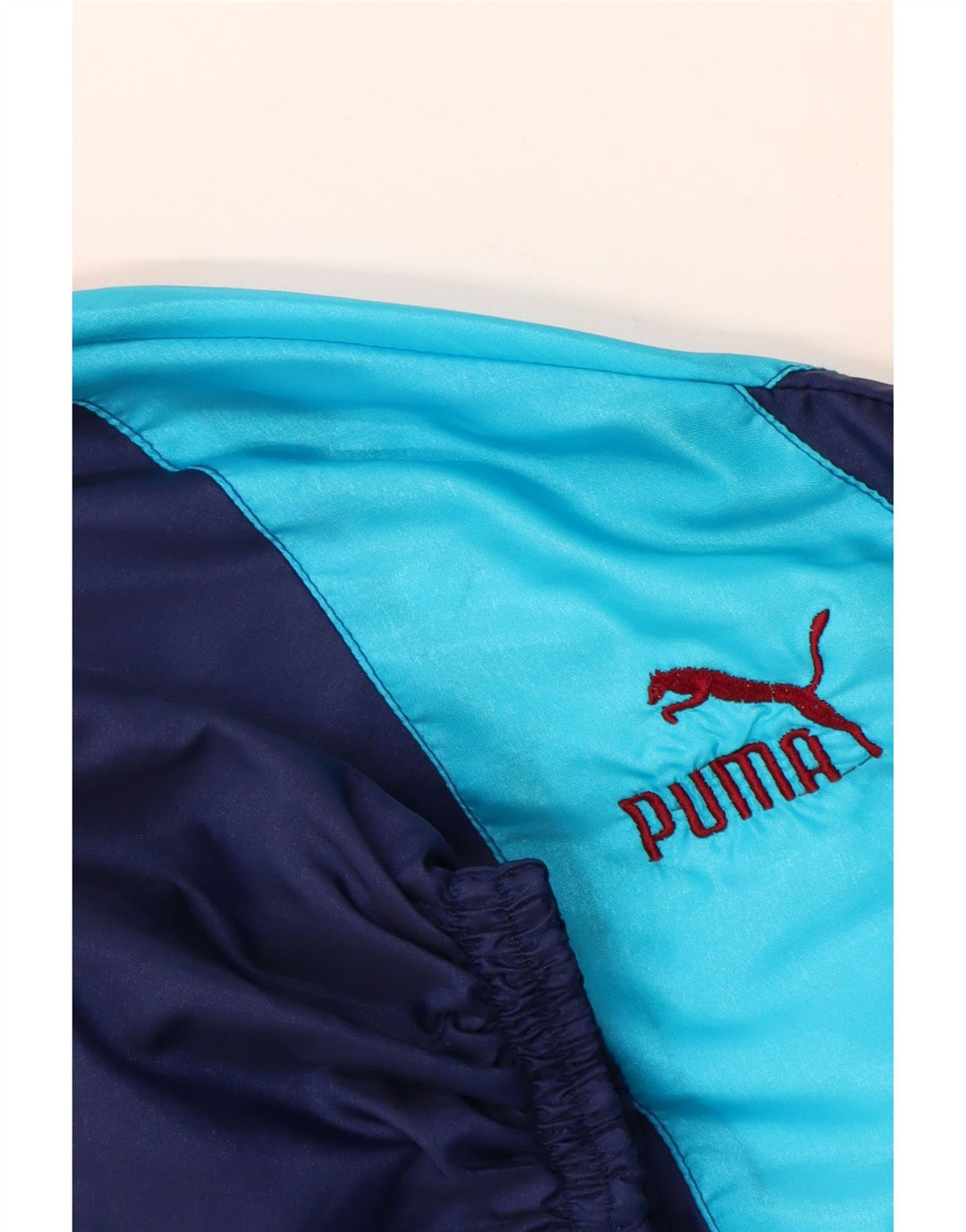 PUMA Mens Tracksuit Top Jacket 2XL Navy Blue Colourblock Cotton