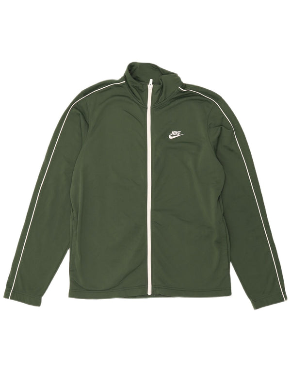 Nike Mens Tracksuit Top Jacket Medium Khaki Polyester