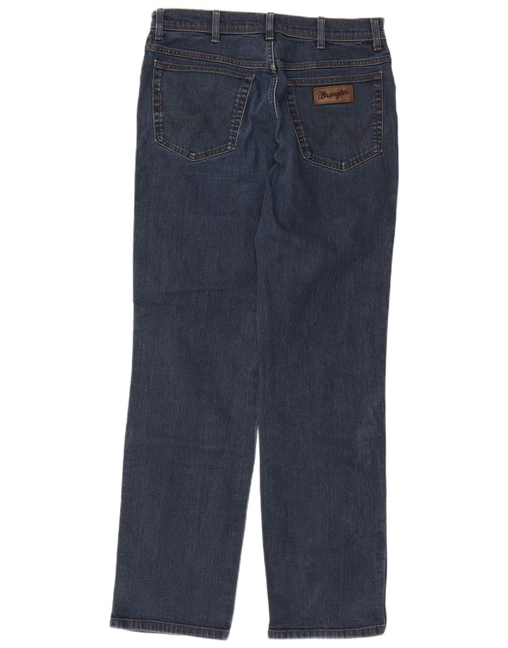 Wrangler Mens Texas Straight Jeans W34 L34 Blue Cotton
