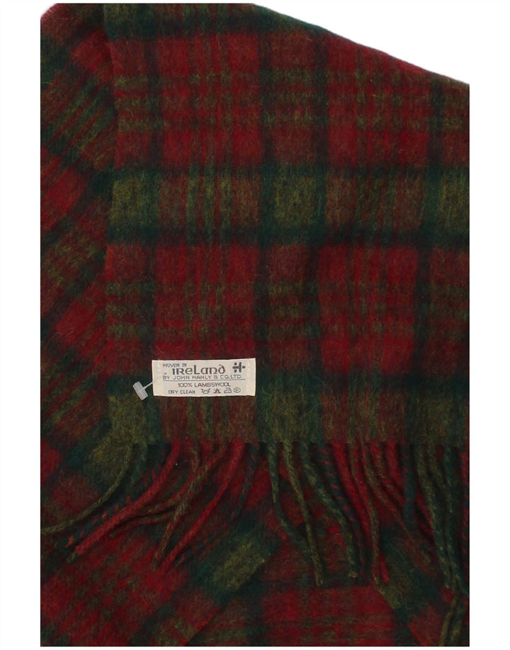 John Hanly&Co Ltd Womens Rectangle Scarf One Size Red Plaid Classic