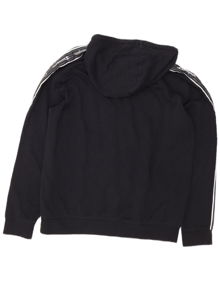 Champion Mens Graphic Hoodie Jumper Medium Black