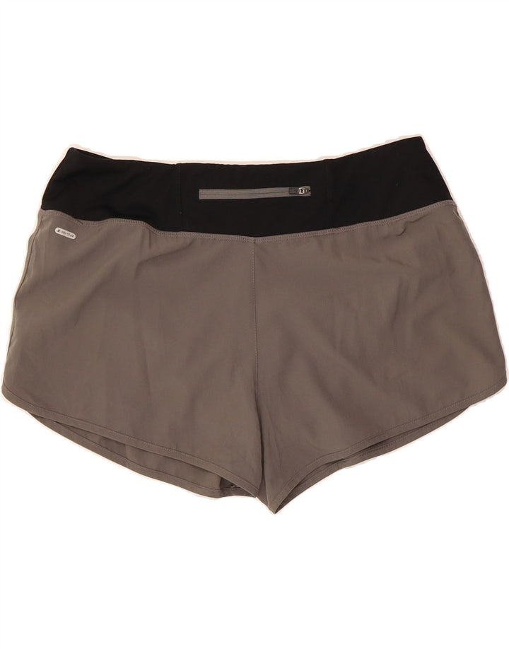 STARTER Womens Sport Shorts UK 14 Large  Grey Colourblock Vintage Starter and Second-Hand Starter from Messina Hembry 