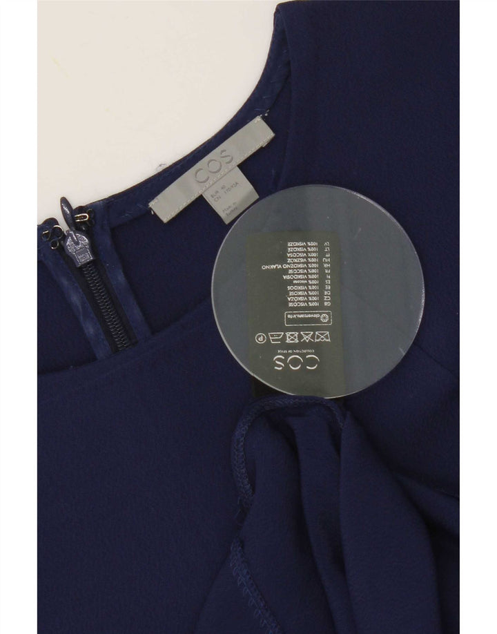 Cos Womens Blouse Top EU 40 Medium Navy Blue Viscose