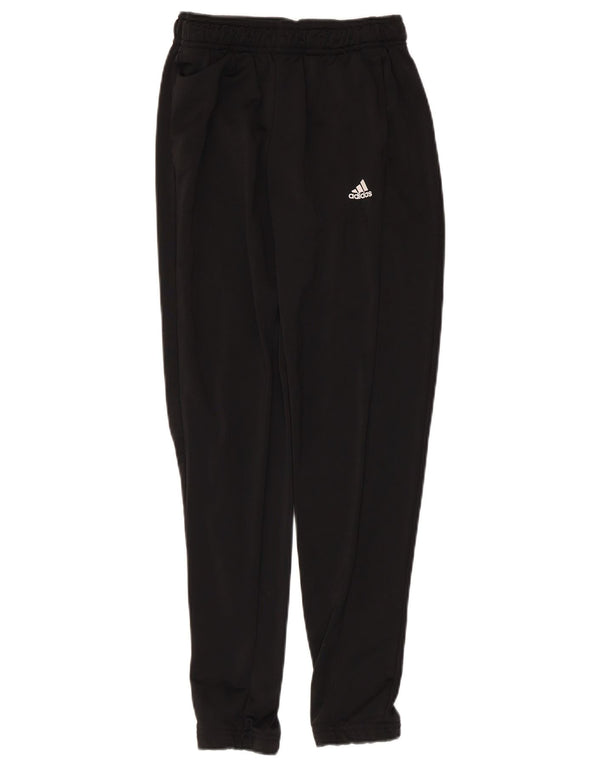 ADIDAS Boys Tracksuit Trousers Joggers 11-12 Years  Black Polyester