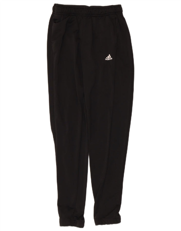 ADIDAS Boys Tracksuit Trousers Joggers 11-12 Years  Black Polyester