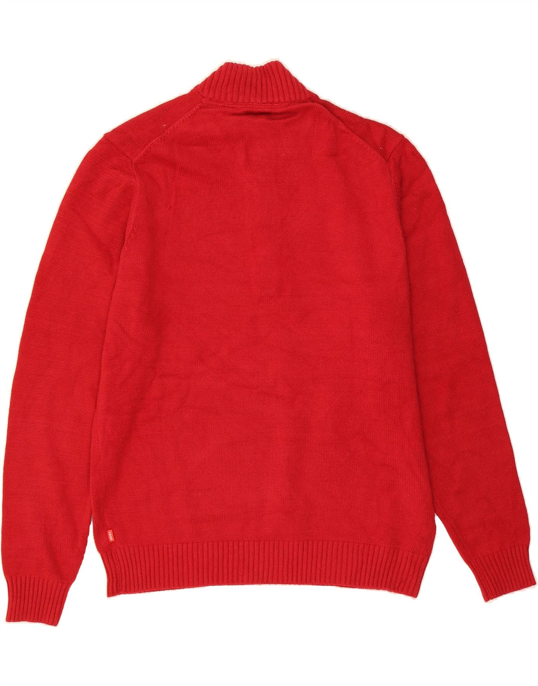 IZOD Mens Button Neck Jumper Sweater XL Red Cotton Vintage Izod and Second-Hand Izod from Messina Hembry 