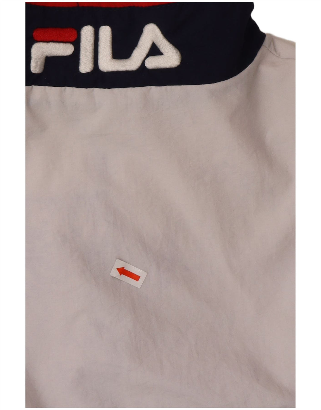 FILA Womens Oversized Tracksuit Top Jacket UK 6 XS Navy Blue Colourblock