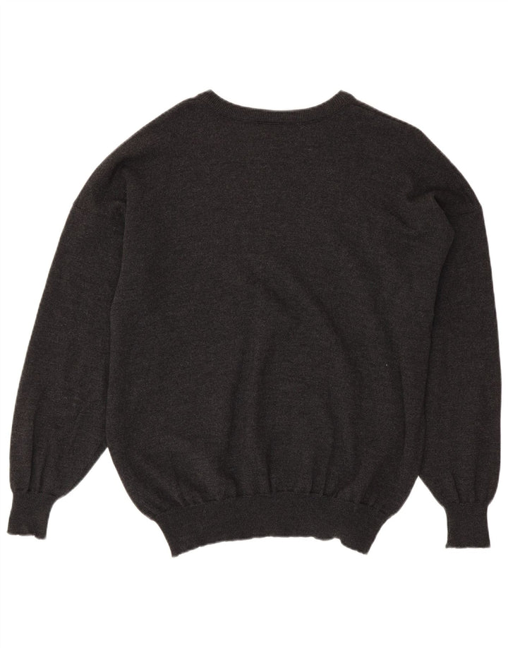 LACOSTE Mens Boat Neck Jumper Sweater Size 8 3XL Grey Wool