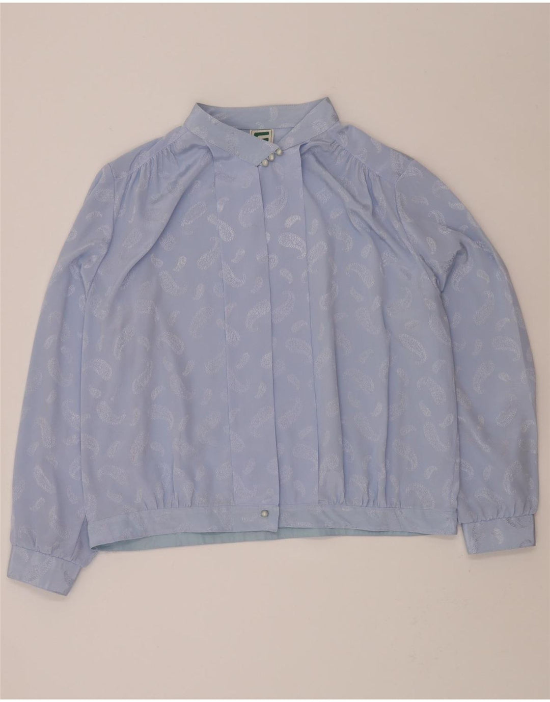 FRANKENWALDER Womens Shirt Blouse EU 48 2XL Blue Paisley Polyester Vintage Frankenwalder and Second-Hand Frankenwalder from Messina Hembry 