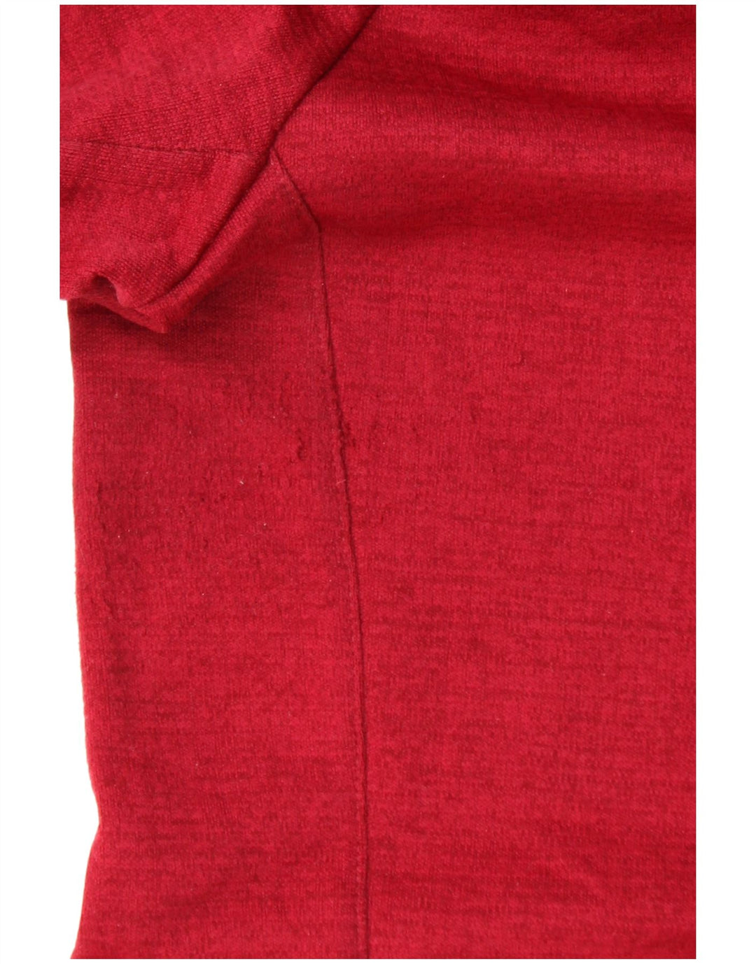 REEBOK Womens Zip Hoodie Sweater UK 12/14 Medium Red Polyester