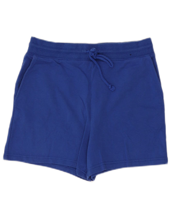Marks & Spencer Womens Sport Shorts UK 12 Medium  Blue Cotton
