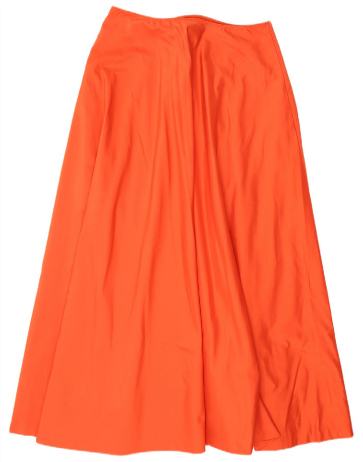 ICEBERG Womens Maxi Skirt IT 42 Medium W28  Orange Polyester