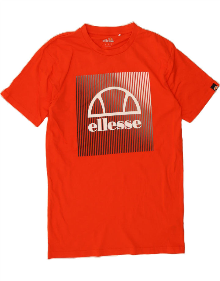 ELLESSE Mens Graphic T-Shirt Top Small Orange Cotton Vintage Ellesse and Second-Hand Ellesse from Messina Hembry 