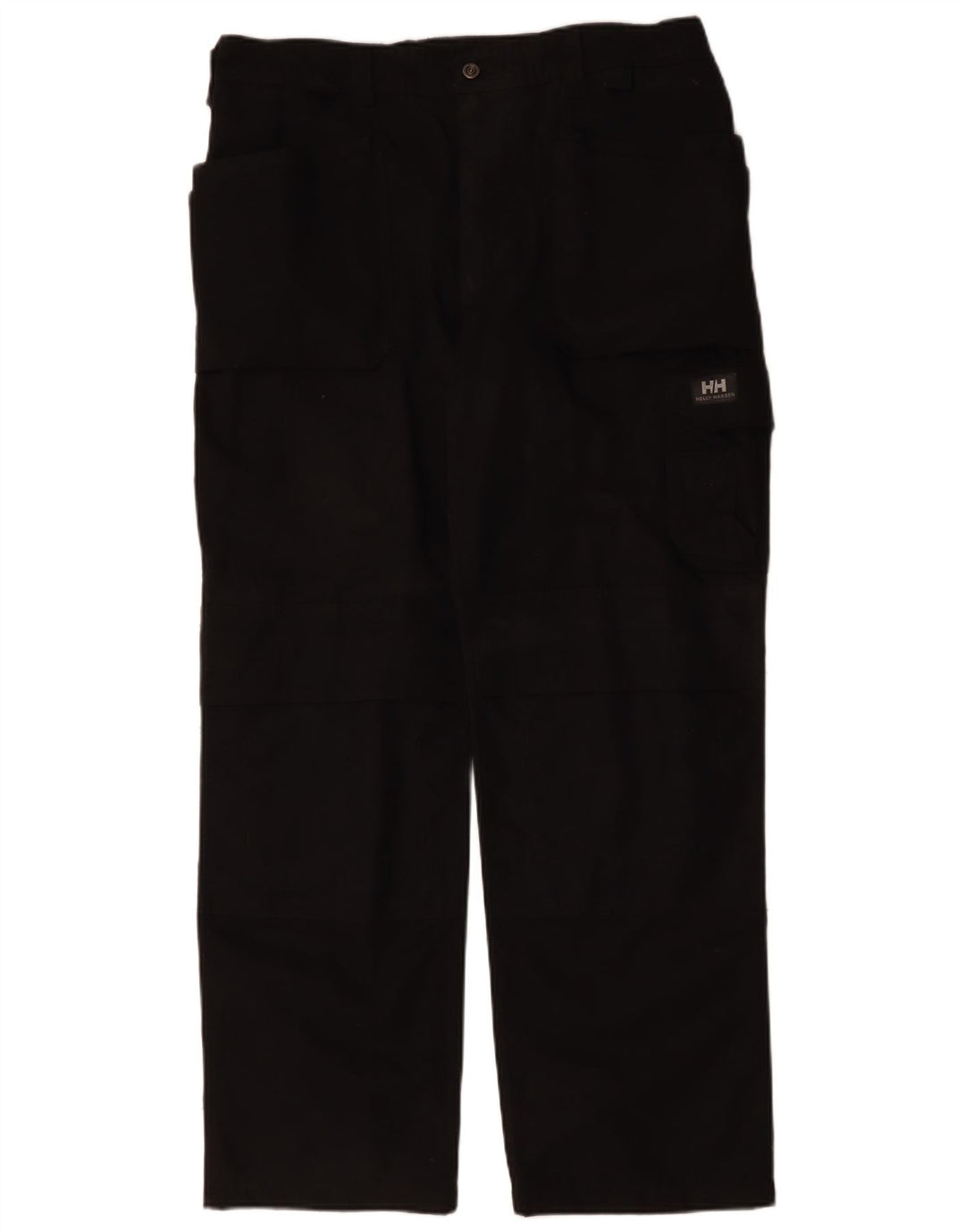 HELLY HANSEN Mens Straight Cargo Trousers W38 L33  Black Cotton