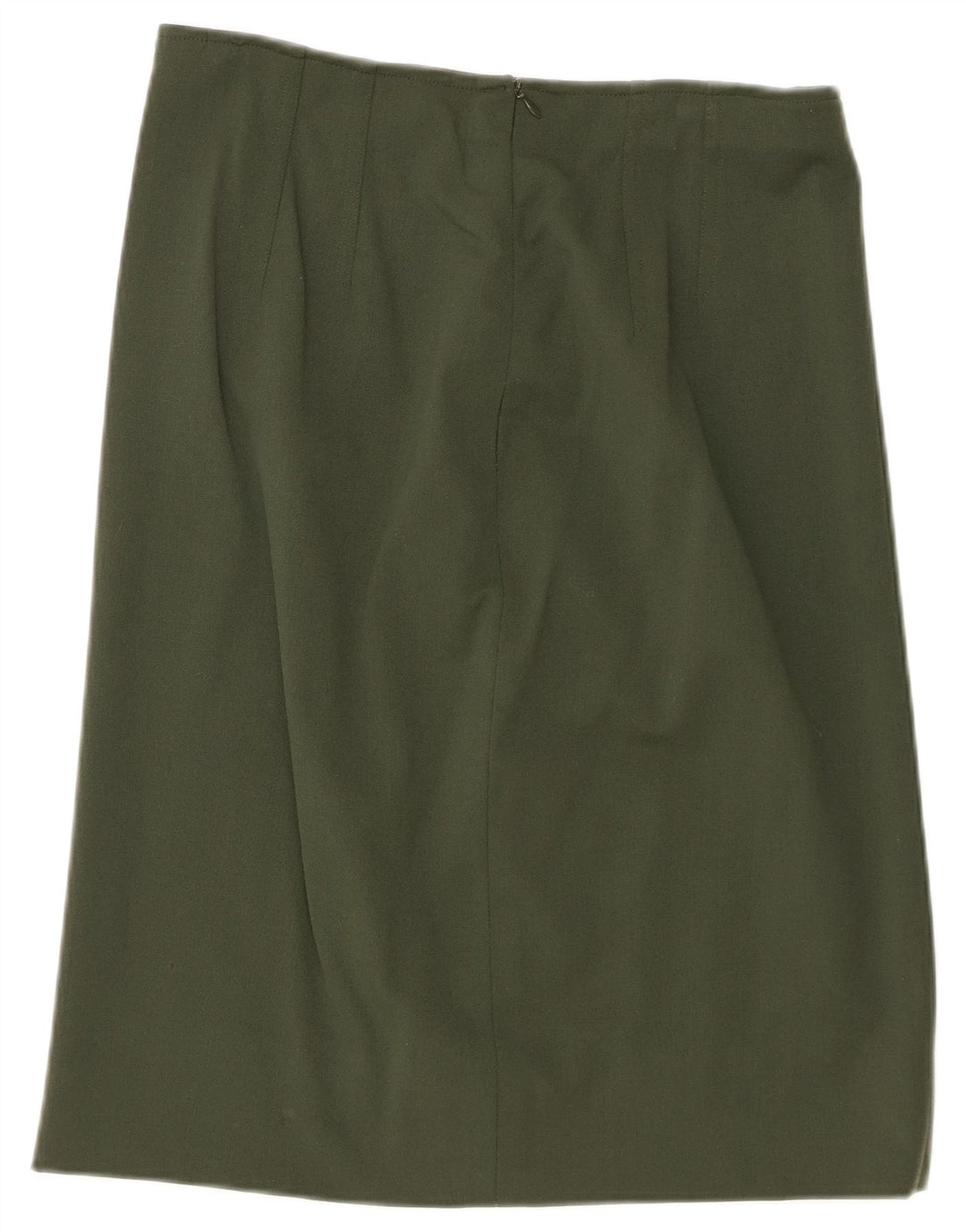ICEBERG Womens Straight Skirt W30 Medium Khaki Wool
