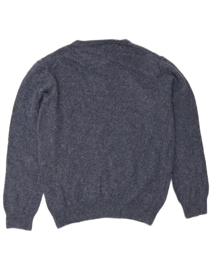 Murphy & Nye Mens Crew Neck Jumper Sweater Medium Navy Blue Flecked Wool