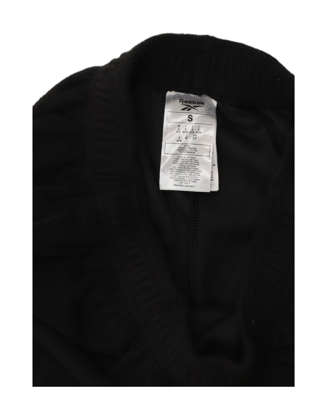 REEBOK Womens Tracksuit Trousers Joggers UK 8/10 Small Black Polyester