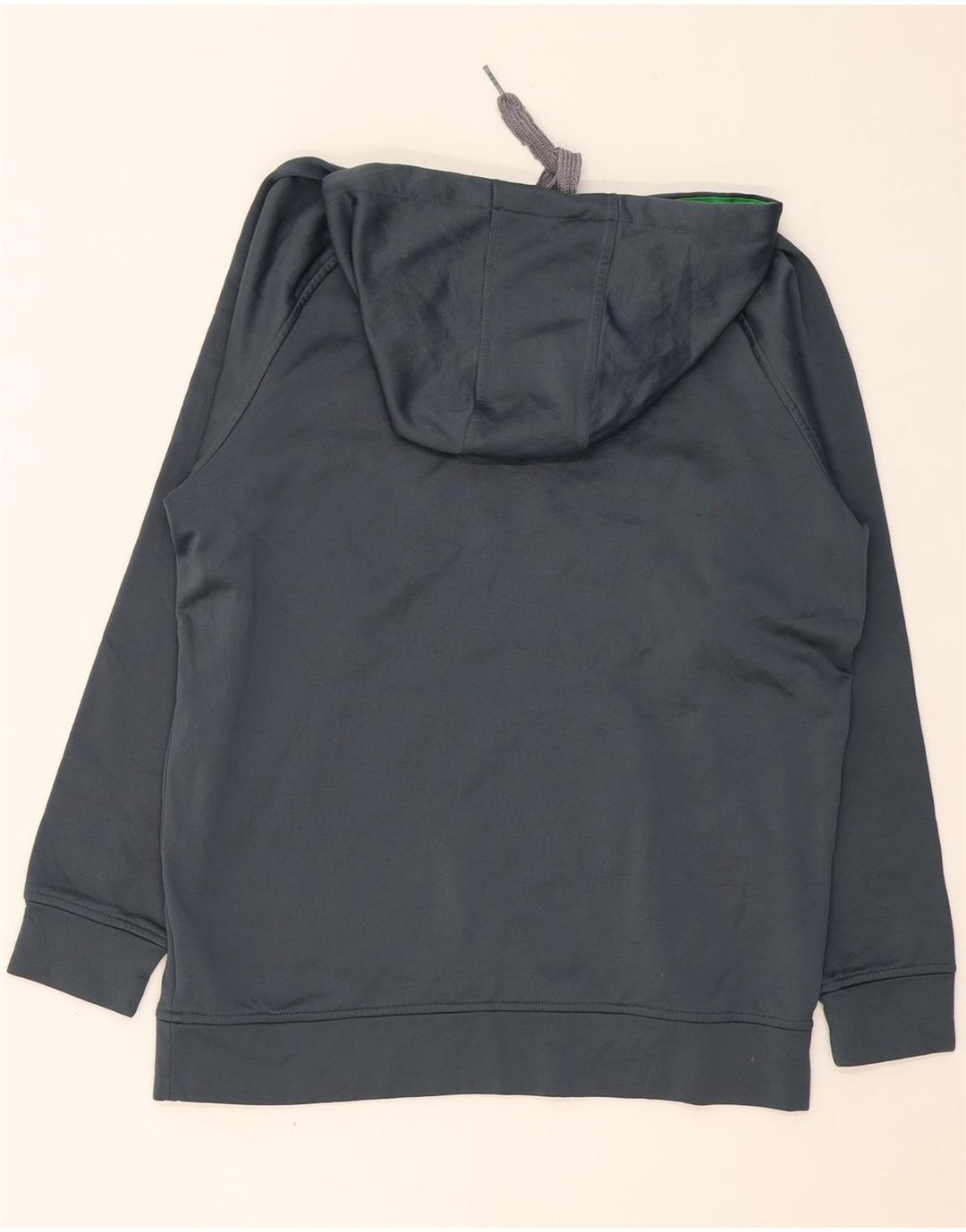 ADIDAS Mens Graphic Hoodie Jumper Large Navy Blue Polyester