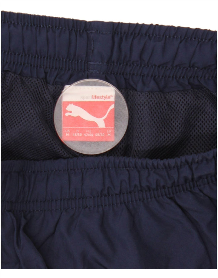 Puma Mens Graphic Tracksuit Trousers Medium  Navy Blue