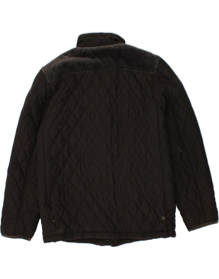 COUNTRY ESTATE Mens Quilted Jacket UK 38 Medium Black Polyester Vintage Country Estate and Second-Hand Country Estate from Messina Hembry 