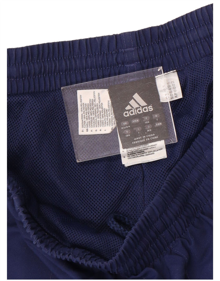 ADIDAS Mens Graphic Tracksuit Trousers Joggers UK 42/44 Large Navy Blue